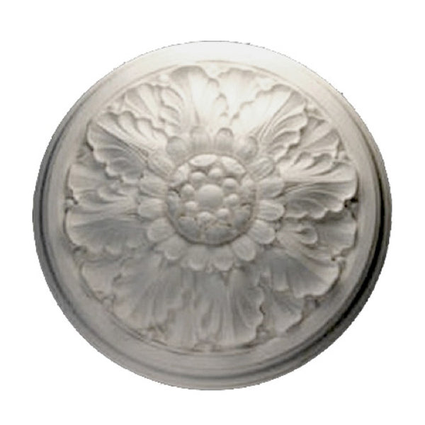 22-1/2" (Diam.) x 4" (Relief) - Roman Style Palmette Medallion - [Plaster Material] - Brockwell Incorporated 