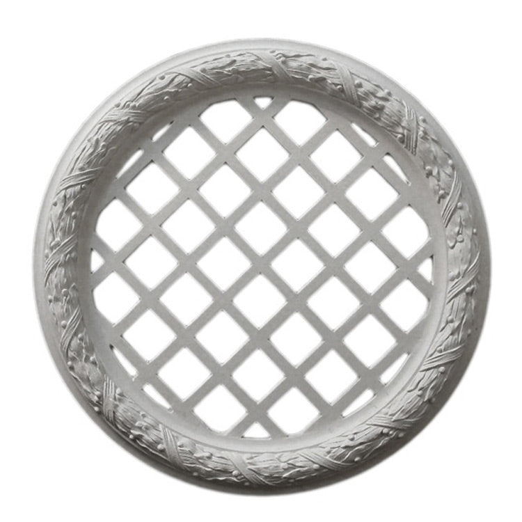17-1/2" (Diam.) x 1-1/4" (Relief) - Classic Style (Vented) Grille - [Plaster Material] - Brockwell Incorporated 