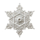 17-1/2" (Diam.) x 1-1/4" (Relief) - Moorish Style Scroll & Flower Medallion - [Plaster Material] - Brockwell Incorporated 