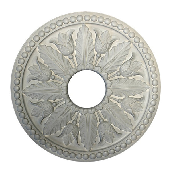 Medium Size Greek Leaf Style Medallion - [Plaster Material] - Brockwell Incorporated 