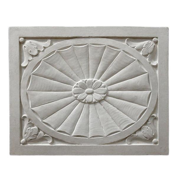 15" (W) x 18-1/2" (H) x 5/8" (Relief) - Adam Style Wall Panel - [Plaster Material] - Brockwell Incorporated 