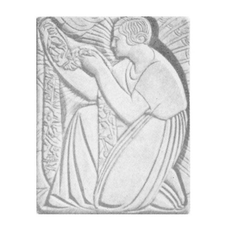 20" (W) x 24" (H) x 3/4" (Relief) - Art Deco Interior Wall Panel - [Plaster Material] - Brockwell Incorporated 