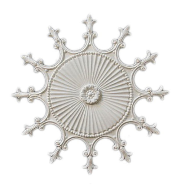 25" (Diam.) x 3/4" (Relief) - Colonial Style Centerpiece Medallion - [Plaster Material] - Brockwell Incorporated 
