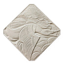 18" (W) x 18" (H) x 1/2" (Relief) - Diagonal: 23-1/2" - Art Deco Duck Wall Plaque - [Plaster Material] - Brockwell Incorporated 