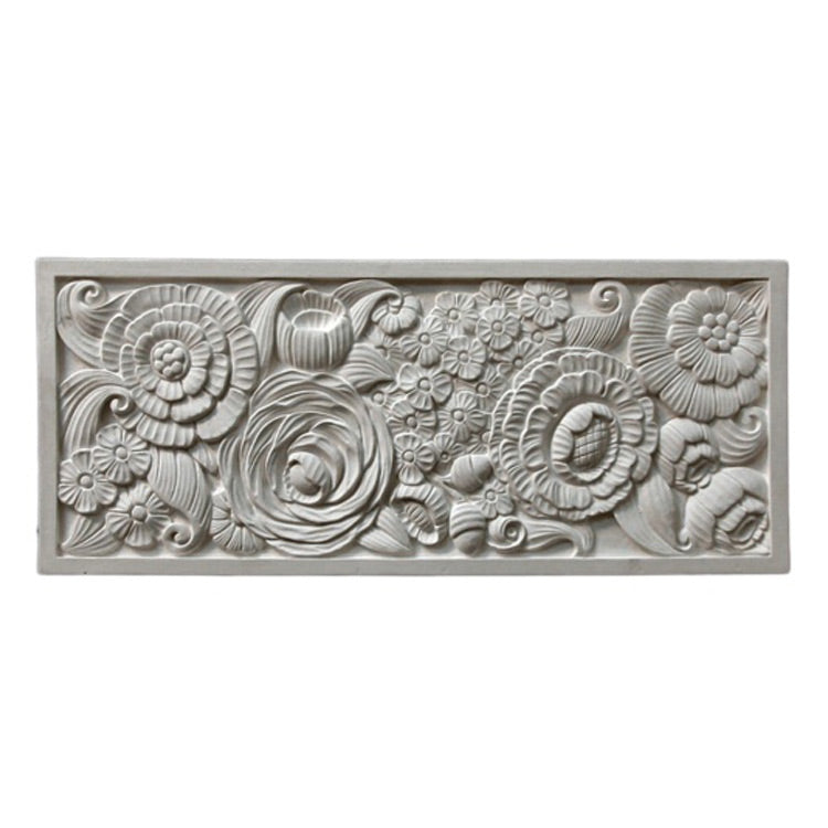 24" (W) x 10" (H) x 1/2" (Relief) - Art Nouveau Style Wall Panel - [Plaster Material] - Brockwell Incorporated 