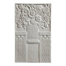 10" (W) x 16" (H) x 1/2" (Relief) - Art Nouveau w/ Flowers Wall Panel - [Plaster Material] - Brockwell Incorporated 