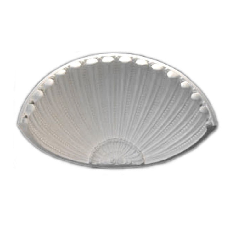Molded 23-7/8" (W) x 11-3/4" (H) x 11-1/16" (Depth) - French Renaissance Shell Niche Cap - [Plaster Material] - Brockwell Incorporated - 980-282-8383