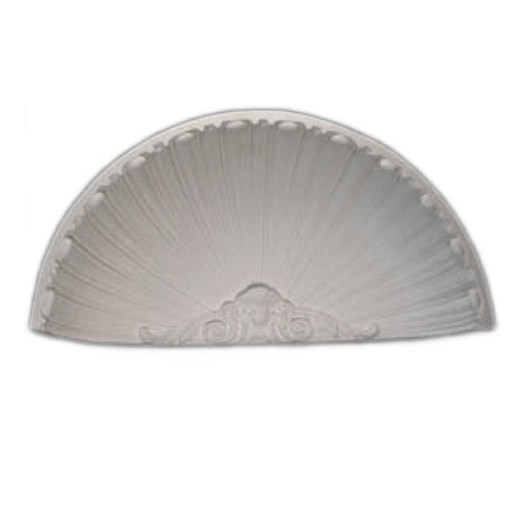 Molded 24-1/8" (W) x 12-1/8" (H) x 3-1/8" (Depth) - French Renaissance Style Niche Cap - [Plaster Material] - Brockwell Incorporated - 980-282-8383