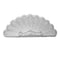 Molded 20" (W) x 8-1/2" (H) x 2-1/2" (Depth) - Shell Niche Cap - [Plaster Material] - Brockwell Incorporated - 980-282-8383