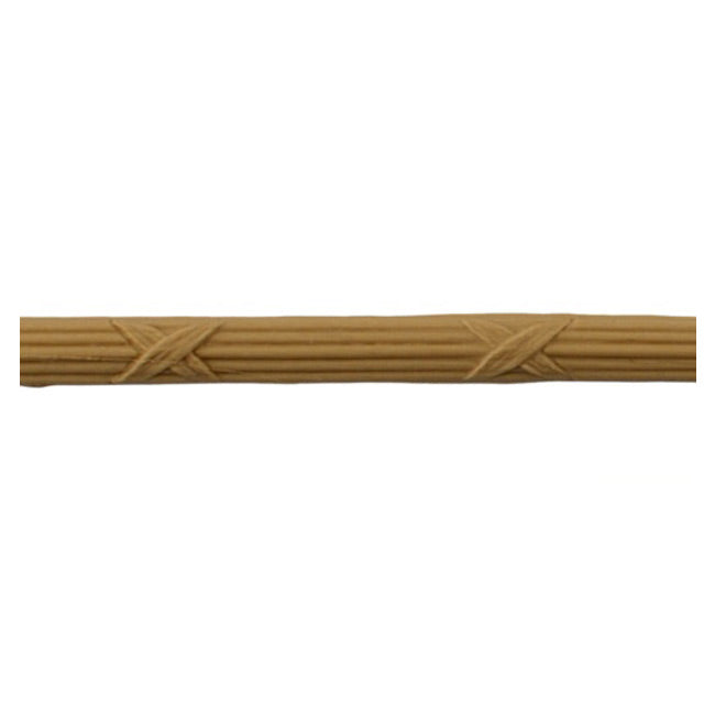 1-1/8"(H) x 1/4"(Relief) - Reed & Ribbon Linear Molding Design - [Compo Material] Online from Brockwell Incorporated