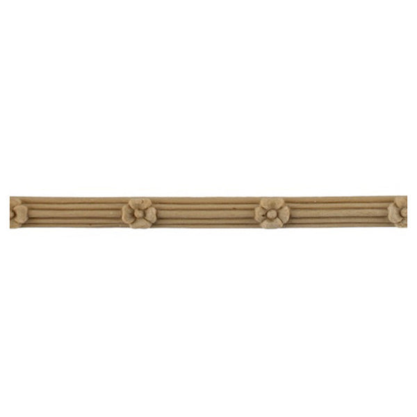 3/8"(H) x 5/16"(Relief) - French Flower Reeded Linear Molding Design - [Compo Material] Online from Brockwell Incorporated
