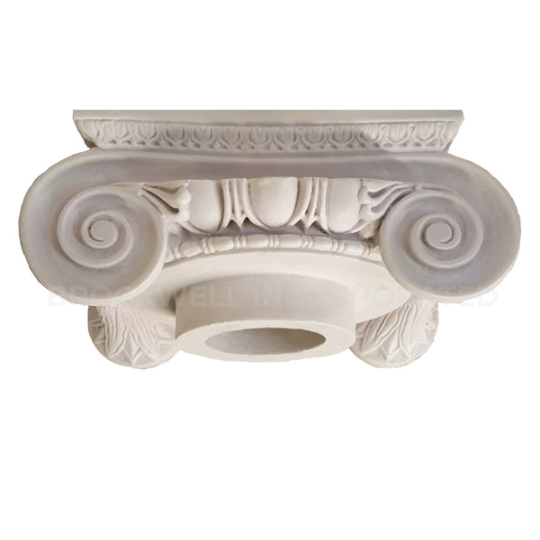 Roman Ionic Plaster Round Column Capital from Brockwell Incorporated