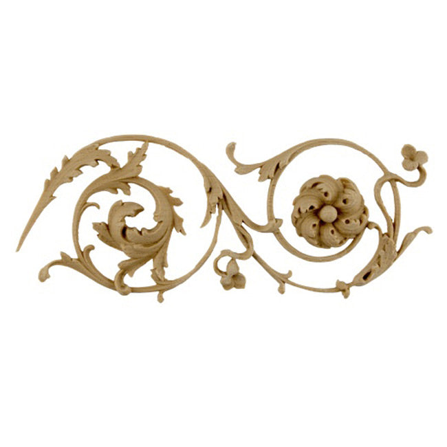 3"(H) x 3/8"(Relief) - French Renaissance Floral Scroll Linear Molding Style - [Compo Material]-Brockwell Incorporated