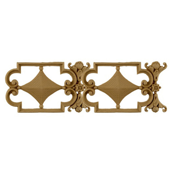 4-1/8"(H) x 5/16"(Relief) - Repeat: 5-3/4" - German Renaissance Scroll Linear Molding Style - [Compo Material]-Brockwell Incorporated