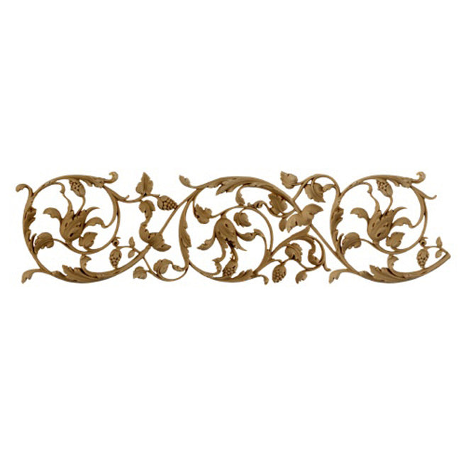 4"(H) x 1/4"(Relief) - Scroll Linear Molding - Italian Renaissance Design - [Compo Material]-Brockwell Incorporated