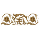 3-3/4"(H) x 3/16"(Relief) - Italian Style Floral Scroll Linear Molding Design - [Compo Material]-Brockwell Incorporated