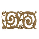 7-5/8"(H) x 5/16"(Relief) - Louis XVI Leaf Scroll Linear Molding Design - [Compo Material]-Brockwell Incorporated