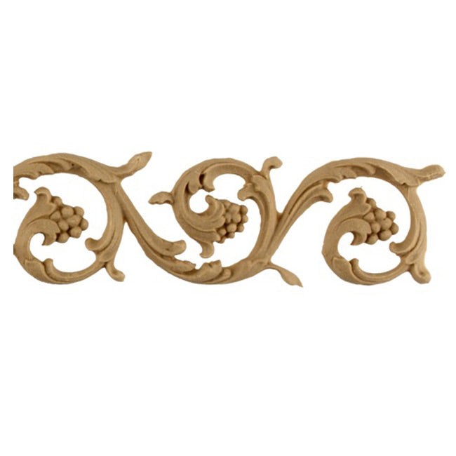 1-1/2"(H) x 3/16"(Relief) - Modern Renaissance Linear Scroll Molding Style - [Compo Material]-Brockwell Incorporated