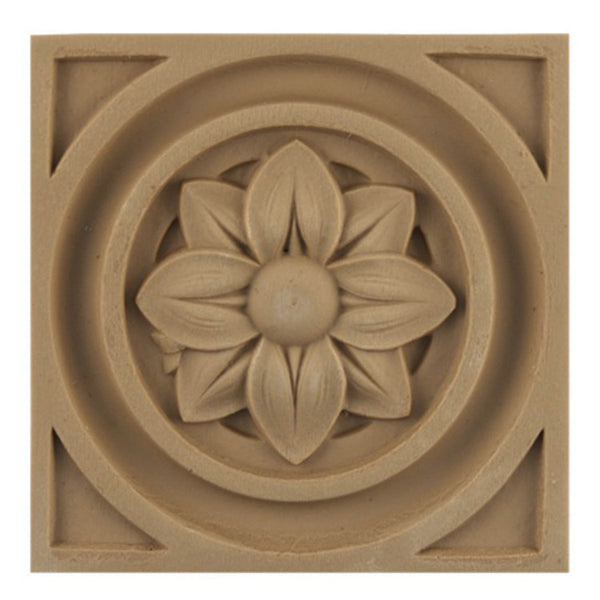 where to buy square resin rosettes online - RST-88811-CP-2 - ColumnsDirect.com