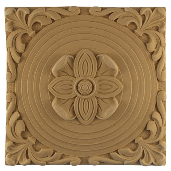 where to buy square resin rosettes online - RST-1355-CP-2 - ColumnsDirect.com
