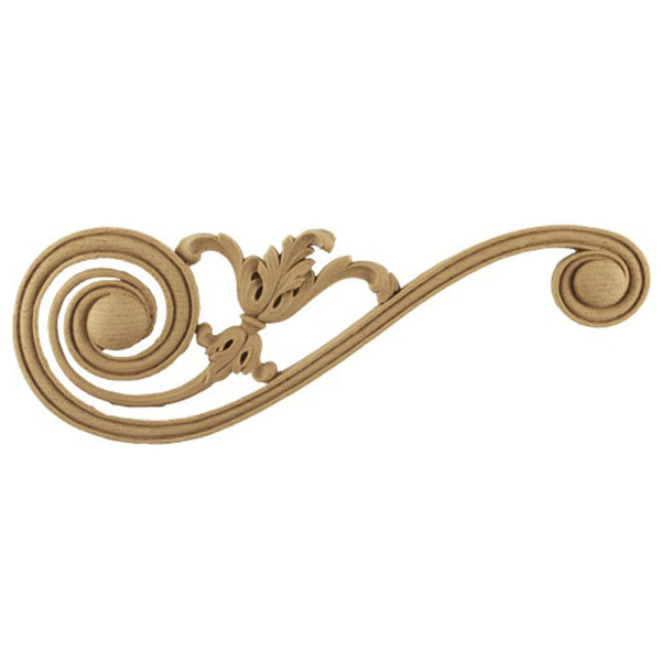ColumnsDirect.com - 10"(W) x 3-3/4"(H) x 3/8"(Relief) - Empire Style Scroll Stair Bracket Design - [Compo Material]