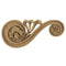 ColumnsDirect.com - 10-3/8"(W) x 4-3/4"(H) x 5/8"(Relief) - Floral Scroll Roman Style Stair Bracket Design - [Compo Material]