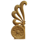 ColumnsDirect.com - 5"(W) x 10-1/8"(H) x 1/4"(Relief) - Floral Classic Style Stair Bracket Design - [Compo Material]