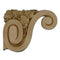 ColumnsDirect.com - 6"(W) x 4-5/8"(H) x 7/16"(Relief) - Renaissance Floral Stair Bracket Design - [Compo Material]