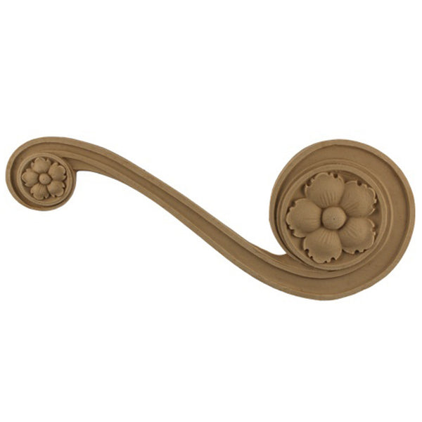 ColumnsDirect.com - 11-3/4"(W) x 4-3/4"(H) x 1/4"(Relief) - Italian Scroll Stair Bracket Design - [Compo Material]