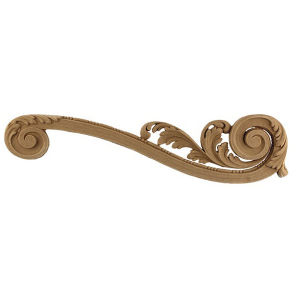 ColumnsDirect.com - 16-3/4"(W) x 4-1/8"(H) x 5/16"(Relief) - French Floral Scroll Stair Bracket Design - [Compo Material]