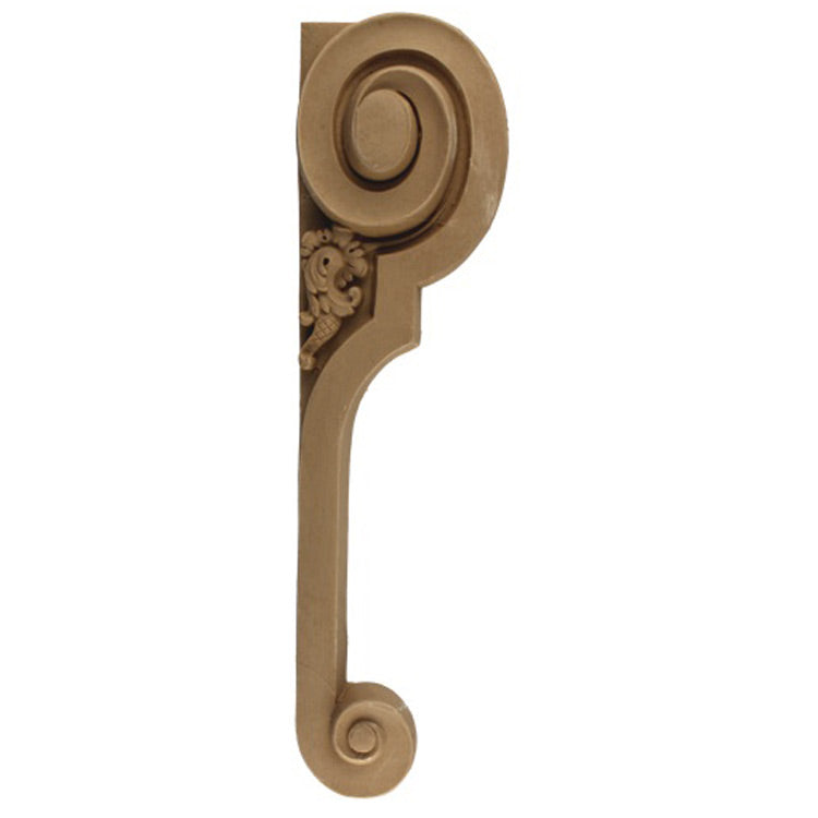 ColumnsDirect.com - 4"(W) x 15"(H) x 11/16"(Relief) - French Interior Stair Bracket Design - [Compo Material]