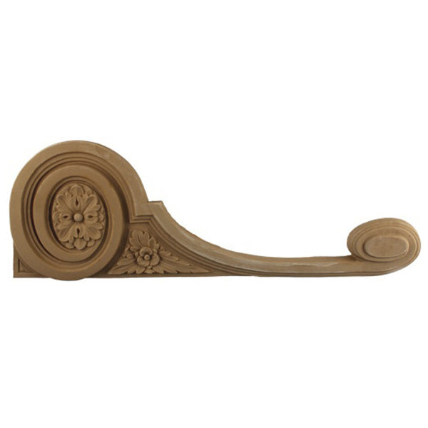 ColumnsDirect.com - 6-1/2"(W) x 19-1/4"(H) x 3/4"(Relief) - French Stair Bracket Design - [Compo Material]