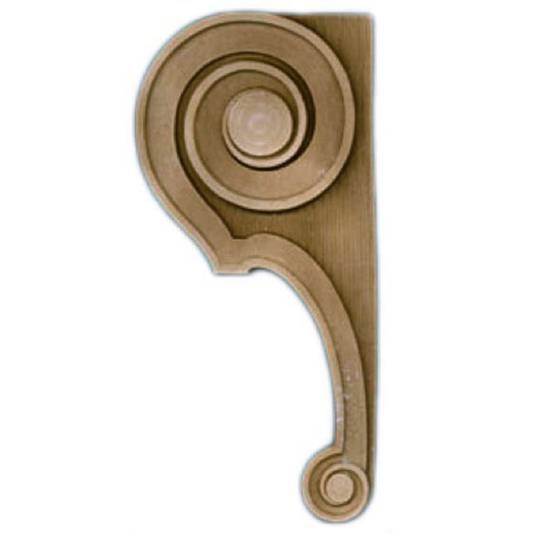 ColumnsDirect.com - 4-3/4"(W) x 9-7/8"(H) x 1/2"(Relief) - French Stair Bracket Design - [Compo Material]