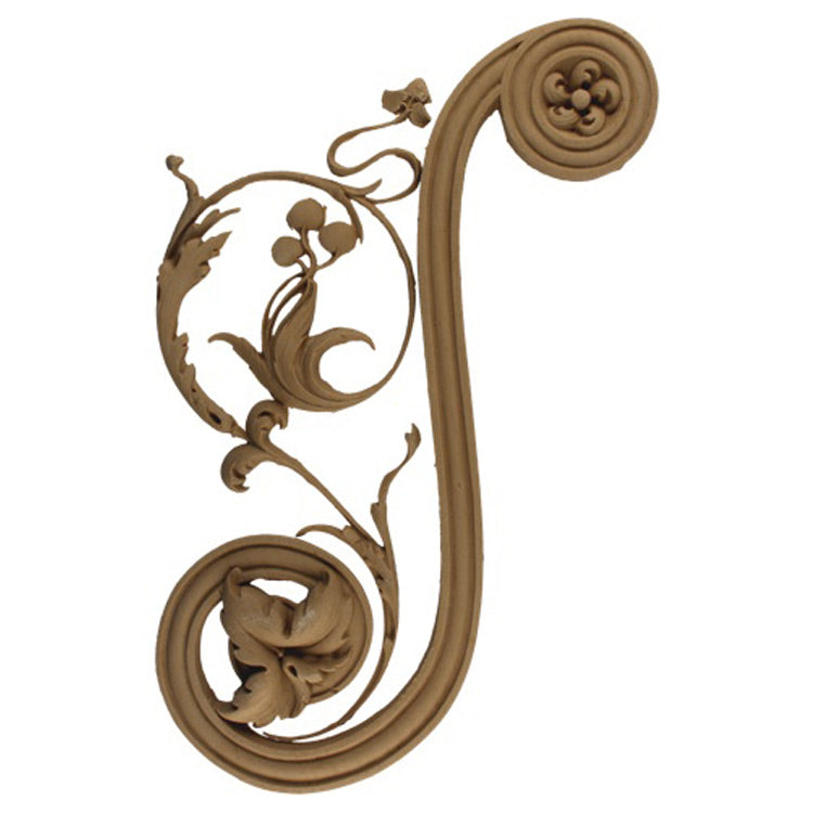 ColumnsDirect.com - 6-3/8"(W) x 8-1/4"(H) x 1/4"(Relief) - Italian Style Stair Bracket Design - [Compo Material]