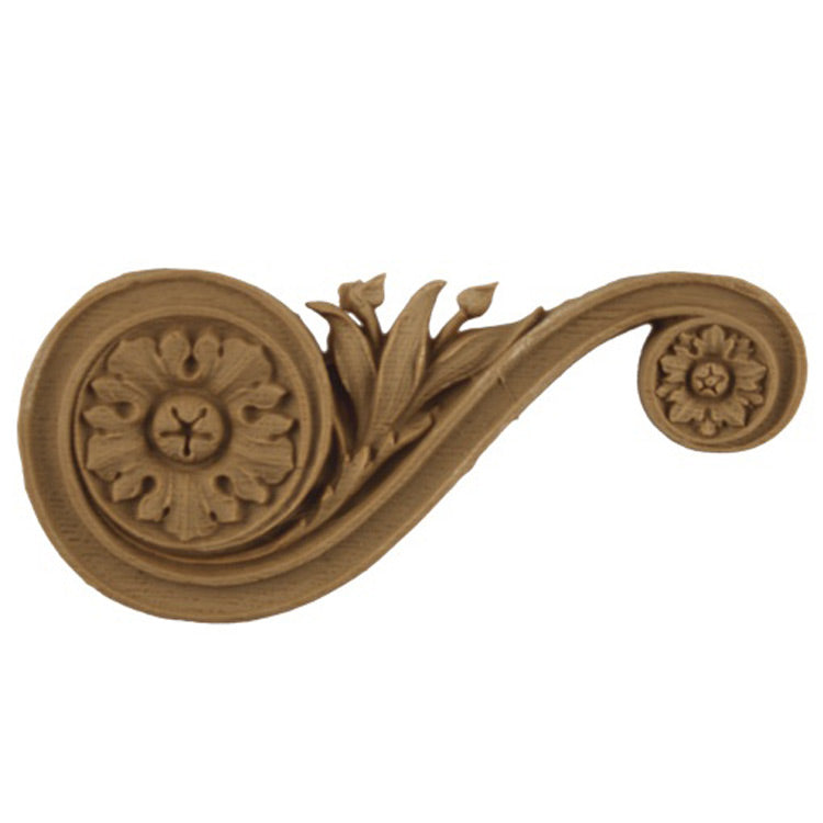 ColumnsDirect.com - 12-1/8"(W) x 5-3/8"(H) x 1/2"(Relief) - Stain-Grade Italian Stair Bracket Design - [Compo Material]