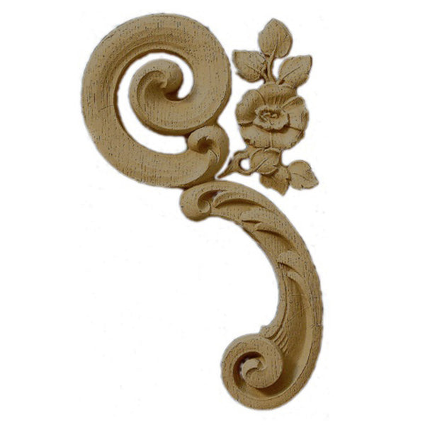 ColumnsDirect.com - 5-1/4"(W) x 8-1/2"(H) x 3/8"(Relief) - Louis XV Stair Bracket Design - [Compo Material]