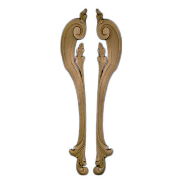 ColumnsDirect.com - 1-1/4"(W) x CALL(H) - Floral Stair Bracket Design (PAIR) - [Compo Material]