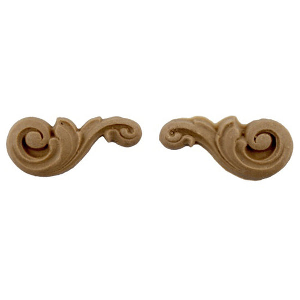 ColumnsDirect.com - 1-3/8"(W) x 3/8"(H) - Small Floral Stair Bracket Design (PAIR) - [Compo Material]