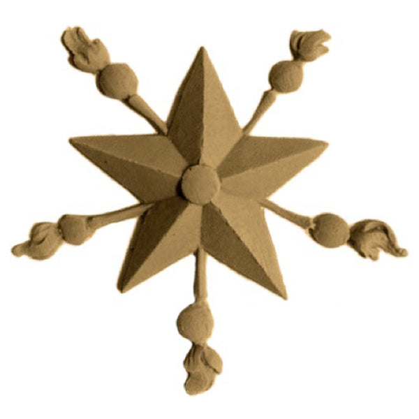 Empire star with bursts resin decorative applique