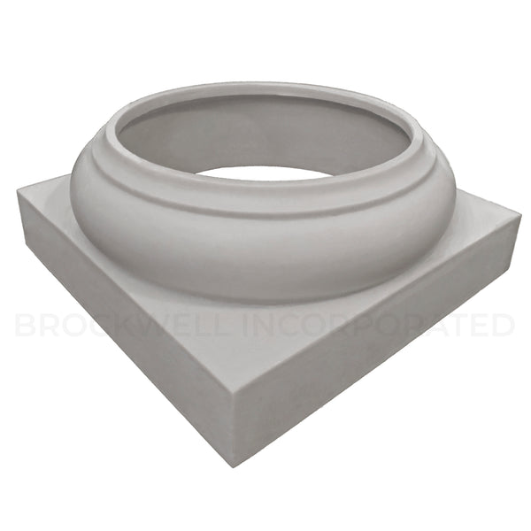 Tuscan Wrap Around Replacement Fiberglass Column Base from Brockwell Incorporated