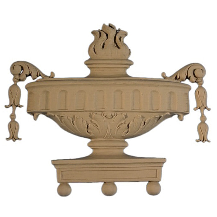 Urn Resin Appliques for Wood Fireplace Mantels - URN-9375-CP-2 - Buy Online at ColumnsDirect.com