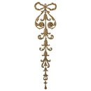 Decorative 5-3/4"(W) x 22-3/8"(H) x 1/2"(Relief) - Floral Empire Vertical Drop Accent for Wood - [Compo Material] - Brockwell Incorporated