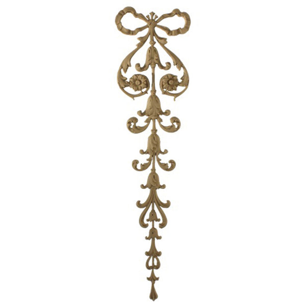 Decorative 5-3/4"(W) x 22-3/8"(H) x 1/2"(Relief) - Floral Empire Vertical Drop Accent for Wood - [Compo Material] - Brockwell Incorporated