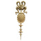 Decorative 2-1/2"(W) x 7-3/4"(H) x 1/4"(Relief) - Colonial Style Vertical Drop Applique - [Compo Material] - Brockwell Incorporated