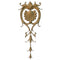 Decorative 6-3/4"(W) x 16"(H) x 1/2"(Relief) - French Renaissance Shell Drop Applique - [Compo Material] - Brockwell Incorporated