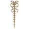 Decorative 4-1/8"(W) x 15-1/2"(H) x 1/2"(Relief) - Empire Vertical Bell Flower Drop Applique - [Compo Material] - Brockwell Incorporated