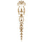 Decorative 4-3/4"(W) x 23"(H) x 5/8"(Relief) - Floral Empire Vertical Drop Applique - [Compo Material] - Brockwell Incorporated