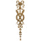 Decorative 4"(W) x 18-1/2"(H) x 3/8"(Relief) - Empire Wreath & Torch Drop Accent - [Compo Material] - Brockwell Incorporated