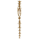 Decorative 1-7/8"(W) x 17-1/4"(H) x 3/8"(Relief) - Empire Bell Flower Drop Applique - [Compo Material] - Brockwell Incorporated