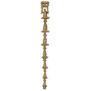 Decorative 1"(W) x 9-5/8"(H) - Vertical Classic Bell Flower Drop Applique - [Compo Material] - Brockwell Incorporated